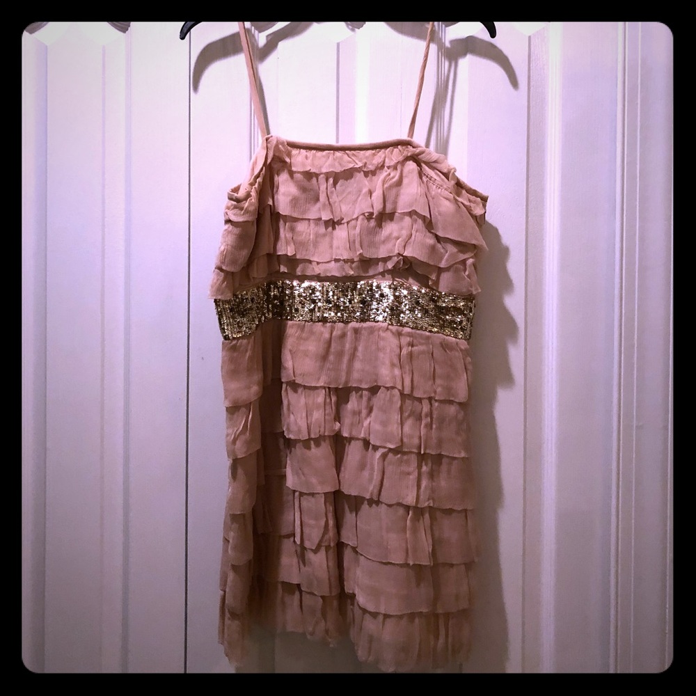 French Connection Size 8 Blush Chiffon Dress